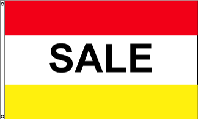 Sale Red White Yellow Flag