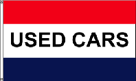 Used Cars Red White Blue Flag