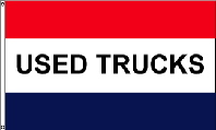 Used Trucks Red White Blue Flag