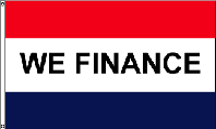 We Finance Red White Blue Flag
