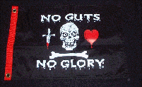 NO GUTS NO GLORY 12 X 18 FLAG