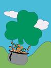 SHAMROCK BALLOON NYLON FLAG