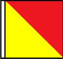 O(Oscar) Man Overboard 24 x 48 Flag