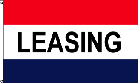 Leasing Red White Blue Flag