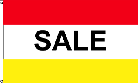Sale Red White Yellow Flag