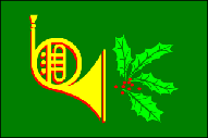 HOLIDAY HORN 3 X 5 FLAG