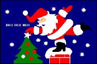 ROOF TOP SANTA 3 X 5 FLAG